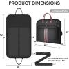 BALEINE Travel Garment Bag, Travel Suit Bag for Men, 42” Waterproof Carry on Garment Bag for Hanging Clothes, Garment Duffel Bag for Travel Business (Brown)(Black)