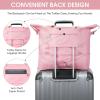 BALEINE Travel Tote Bag for Women, Weekender Carry-on Tote, Large Duffel Bag Gym Bag Overnight Bag with Wet Compartment(Grey)