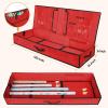 BALEINE Wrapping Paper Storage Organizer, 40″ Durable 600D Oxford Fabric Gift Wrap Storage Bag with Flexible Partitions for Ribbon, Holiday Accessories (Gray)(Red)