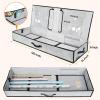 BALEINE Wrapping Paper Storage Organizer, 40″ Durable 600D Oxford Fabric Gift Wrap Storage Bag with Flexible Partitions for Ribbon, Holiday Accessories (Gray)(Grey)