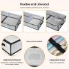 BALEINE Wrapping Paper Storage Organizer, 40″ Durable 600D Oxford Fabric Gift Wrap Storage Bag with Flexible Partitions for Ribbon, Holiday Accessories (Gray)(Grey)