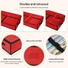 BALEINE Wrapping Paper Storage Organizer, 40″ Durable 600D Oxford Fabric Gift Wrap Storage Bag with Flexible Partitions for Ribbon, Holiday Accessories (Gray)(Red)