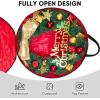 BALEINE Wreath Storage Container, 2 Pack Christmas Wreath Storage Bag with Tear Resistant PE Material and Reinforced Handle for Holiday Xmas (Green, 30″x8″)(Red)