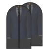 BALEINE 40” Translucent Garment Bags, 12 Packs PEVA Dress Bag for Closet Clothes Dresses Suit Coats Storage (White, 12PK)(Black-Translucent)