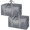 BALEINE 6-Pack Oversized Moving Bags with Reinforced Handles, Heavy-Duty Storage Tote for Clothes, Moving Supplies (Clear, 6-Pack)(Gray)