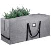 BALEINE 7.5 ft Christmas Tree Storage Bag, Heavy Duty 900D Oxford Fabric with Reinforced Handles and Dual Zippers Wide Opening, Extra Large Storage Container for Trees and Decorations (Black)(Grey)