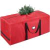 BALEINE 7.5 ft Christmas Tree Storage Bag, Heavy Duty 900D Oxford Fabric with Reinforced Handles and Dual Zippers Wide Opening, Extra Large Storage Container for Trees and Decorations (Black)(Red)