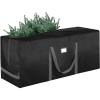 BALEINE 7.5 ft Christmas Tree Storage Bag, Heavy Duty Extra Large Artificial Christmas Tree Bag with Reinforced Handles and Dual Zippers Wide Opening (Gray, 7.5 ft)(Black)