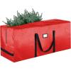 BALEINE 7.5 ft Christmas Tree Storage Bag, Heavy Duty Extra Large Artificial Christmas Tree Bag with Reinforced Handles and Dual Zippers Wide Opening (Gray, 7.5 ft)(Red)