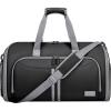 BALEINE Convertible Garment Bag with Shoe Compartment, 2 in 1 Carry on Garment Duffle Bags for Travel, Suit Bag for Men Women (Black)(Black)