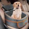 imageBALEINE Dog Car Seat for Small and Medium Dogs Detachable Washable Pet Car Seat with Waterproof Bottom and 4 Storage Pockets for Dogs Under 35 lbs BlackGray