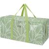 BALEINE Extra Large Storage Tote with Zippers & Carrying Handles, Heavy-Duty Oxford Fabric Moving Bags for Laundry, Space Saving, Storage, Spring Stroll(Antique Foliage)