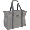 BALEINE Extra Large Utility Tote Bag with Wire Frame for Storage (Black, 22”x12”x10”)(Beige)