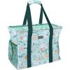 BALEINE Extra Large Utility Tote Bag with Wire Frame for Storage (Black, 22”x12”x10”)(Spring Stroll)