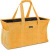 BALEINE Extra Large Utility Tote Bag with Wire Frame for Storage (Black, 22”x12”x10”)(Yellow)