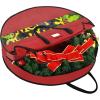BALEINE Premium Wreath Storage Container, Oxford Christmas Wreath Storage Bags with Durable Tarp Material and Reinforced Handle for Holiday Xmas (Red, 24″)(Red)