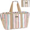 BALEINE Soft 9 Gallon Extra Large Utility Tote, Foldable Reusable Storage Bag (Color Stripe)(Color Stripe)