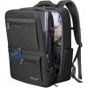 BALEINE Travel Backpack for Women Men, Large Sturdy Carry On Laptop Backpack Gifts for Business, Casual, Weekender, Hiking (XL, Dusty Blue)(Black)