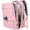 BALEINE Travel Backpack for Women Men, Large Sturdy Carry On Laptop Backpack Gifts for Business, Casual, Weekender, Hiking (XL, Dusty Blue)(Pink)