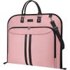 BALEINE Travel Garment Bag, Travel Suit Bag for Men, 42” Waterproof Carry on Garment Bag for Hanging Clothes, Garment Duffel Bag for Travel Business (Brown)(Pink)