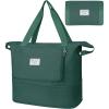 BALEINE Travel Tote Bag for Women, Weekender Carry-on Tote, Large Duffel Bag Gym Bag Overnight Bag with Wet Compartment(Green)