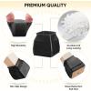 BALEINE 16 Pack Silicone Chair Leg Floor Protectors, Stool Leg Protectors Cap, Non-Slip Chair Leg Caps for Hardwood Floors (Clear & Small (Square), 16 Pack)(Black & Large (Square))