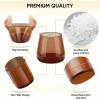 BALEINE 16 Pack Silicone Chair Leg Floor Protectors, Stool Leg Protectors Cap, Non-Slip Chair Leg Caps for Hardwood Floors (Clear & Small (Square), 16 Pack)(Brown & X-Large)
