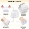 BALEINE 16 Pack Silicone Chair Leg Floor Protectors, Stool Leg Protectors Cap, Non-Slip Chair Leg Caps for Hardwood Floors (Clear & Small (Square), 16 Pack)(Clear & Large (Square))