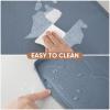 BALEINE 28”×22” Under Sink Mat, Waterproof Food Grade Silicone Undersink Mat, Cabinet Shelf Drip Tray, Under Sink Liner for Kitchen, Bathroom (Blue)(Blue)