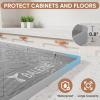 BALEINE 28”×22” Under Sink Mat, Waterproof Food Grade Silicone Undersink Mat, Cabinet Shelf Drip Tray, Under Sink Liner for Kitchen, Bathroom (Blue)(Charcoal)
