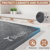 BALEINE 28”×22” Under Sink Mat, Waterproof Food Grade Silicone Undersink Mat, Cabinet Shelf Drip Tray, Under Sink Liner for Kitchen, Bathroom (Blue)(Gray)