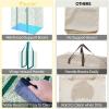 BALEINE 4 PK Grocery Bags Reusable Shopping Bags with Reinforced Bottom, Heavy Duty Foldable Tote Bags (Grey)(Antique Folidage)