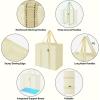 BALEINE 4 PK Grocery Bags Reusable Shopping Bags with Reinforced Bottom, Heavy Duty Foldable Tote Bags (Grey)(Beige)