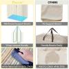 BALEINE 4 PK Grocery Bags Reusable Shopping Bags with Reinforced Bottom, Heavy Duty Foldable Tote Bags (Grey)(Color Strip)
