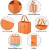 BALEINE 4 PK Grocery Bags Reusable Shopping Bags with Reinforced Bottom, Heavy Duty Foldable Tote Bags (Grey)(Light Yellow)