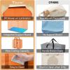 BALEINE 4 PK Grocery Bags Reusable Shopping Bags with Reinforced Bottom, Heavy Duty Foldable Tote Bags (Grey)(Light Yellow)