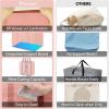 BALEINE 4 PK Grocery Bags Reusable Shopping Bags with Reinforced Bottom, Heavy Duty Foldable Tote Bags (Grey)(Pink)