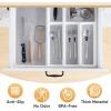 BALEINE Cabinet Liner, Drawer and Shelf Liner for Kitchen Cabinets Non-Adhesive, Non-Slip Protect Desks, Cupboard, Drawers, Shelves, Tableware (12 in x 10 Ft, Beige)(Black)