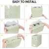 BALEINE File Organizer Box, Cardboard File Folder Organizer with Handle for Letter Size, Portable Collapsible Hanging Filing Box for Home Office Document Storage (2 Pack, Black)(Beige)
