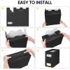 BALEINE File Organizer Box, Cardboard File Folder Organizer with Handle for Letter Size, Portable Collapsible Hanging Filing Box for Home Office Document Storage (2 Pack, Black)(Black)