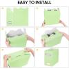 BALEINE File Organizer Box, Cardboard File Folder Organizer with Handle for Letter Size, Portable Collapsible Hanging Filing Box for Home Office Document Storage (2 Pack, Black)(Green)