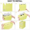 BALEINE File Organizer Box, Cardboard File Folder Organizer with Handle for Letter Size, Portable Collapsible Hanging Filing Box for Home Office Document Storage (2 Pack, Black)(Yellow)