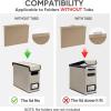 BALEINE File Organizer Box with Lid, Collapsible File Folder Organizer with Plastic Slide, Hanging File Folder Box for Office Document Storage (1 Pack, Beige)(Beige)