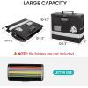 BALEINE Fireproof Document Box with Lock, Portable Fireproof Document Bag Waterproof Fire Proof File Boxes for Documents, File Organizer Box for Important Paperwork (Black, 12.5”x10.5”x6”)(Black)