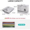 BALEINE Fireproof Document Box with Lock, Portable Fireproof Document Bag Waterproof Fire Proof File Boxes for Documents, File Organizer Box for Important Paperwork (Black, 12.5”x10.5”x6”)(Silver)