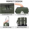 BALEINE Fireproof Document Box with Lock, Portable Fireproof Document Bag Waterproof Fire Proof File Boxes for Documents, File Organizer Box for Important Paperwork (Black, 15”x11”x4”)(Green)