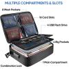 BALEINE Fireproof Document Box with Lock, Portable Fireproof Document Bag Waterproof Fire Proof File Boxes for Documents, File Organizer Box for Important Paperwork (Black, 15”x11”x4”)(Black)