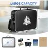 BALEINE Fireproof Document Box with Lock, Portable Fireproof Document Bag Waterproof Fire Proof File Boxes for Documents, File Organizer Box for Important Paperwork (Black, 15”x11”x4”)(Black)