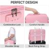 BALEINE Fireproof Document Box with Lock, Portable Fireproof Document Bag Waterproof Fire Proof File Boxes for Documents, File Organizer Box for Important Paperwork (Black, 15”x11”x4”)(Pink)