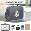BALEINE Fireproof Document Box with Lock, Portable Fireproof Document Bag Waterproof Fire Proof File Boxes for Documents, File Organizer Box for Important Paperwork (Black, 15”x11”x4”)(Gray)